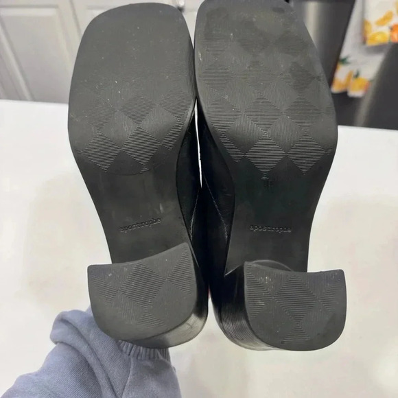 Aeropostale Gillian’s Women’s Black Leather Slip On Loafers Square Toe Size 7.5 - Picture 7 of 10